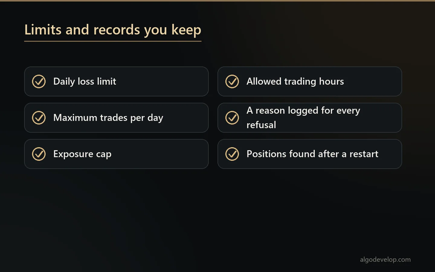Limits and records that come with every strategy automation build